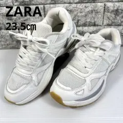 【超美品】ZARA ホワイト スニーカー 軽量 通気37(23.5㎝)