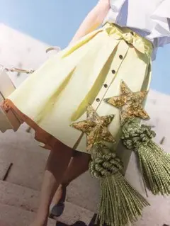 キラキラスターカボションのタッセルイヤリングorピアス