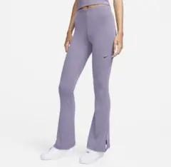 L 新品 ナイキ フレアパンツ リブ タイト レギンス フレアード パンツ