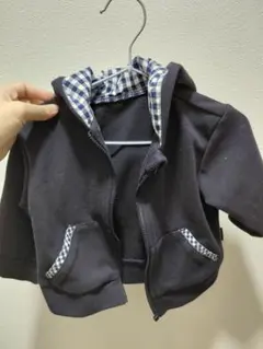 COMME CA ISM フード付きトレーナー 80cm ネイビー