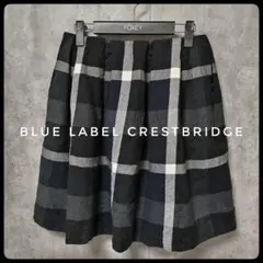✅️BLUELABEL CRESTBRIDGE フレアスカート グレー L