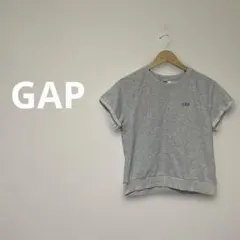 【希少XXL】GAP センターロゴ 半袖 スウェット トレーナー グレー 160