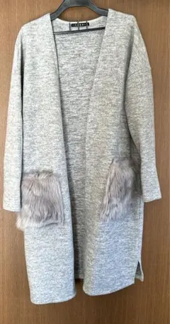 美品　イング　INGNI カーディガン　アウター　上着　ロング　グレー