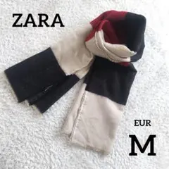 ZARA ザラ　大判　ストール　マフラー　ブランケット　フリンジ　赤　黒　白のサムネイル