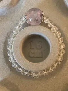 ラベンダーアメジストクリスタルブレスレット 16cm