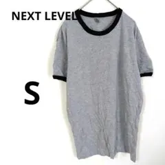 海外古着✨️　NEXT LEVEL　【S】　グレー　黒　Tシャツ　シンプル