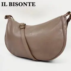 美品✨イルビゾンテ ハーフムーン 三日月型 ショルダーバッグ ロゴ刻印