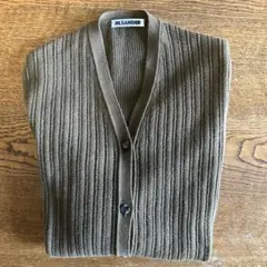 極美品　JIL SANDER ニットジャケット　カーディガン　トグル　グレー50 Jil Sander(ジルサンダー) カーディガン(レディース) - 海外通販