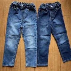 新品　110cm GU キッズストレッチデニムパンツ ジーンズ ユニクロジーユー