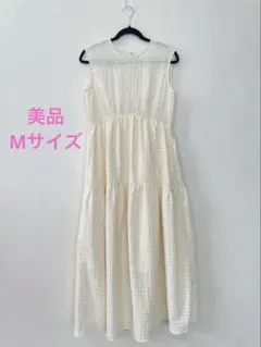 crie conforto ノースリーブワンピース アイボリー　ワンピース Mのサムネイル