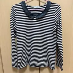 オペークドットクリップ　カットソー　ボーダー