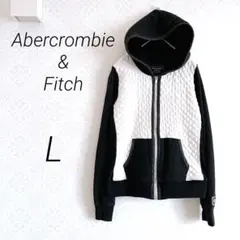 【745】アバクロンビー＆フィッチ 裏ボアパーカー L ブラック　L