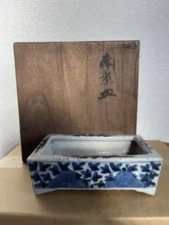 中国美術 大明隆慶年製 青花水次 高さ約33.5㎝ トヒオオ 東さ8-0505①