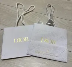Dior ショップ袋 ミニサイズ　2点セット ホワイト