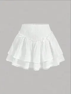 SHEIN MOD 多層フリルスカート ハイウエスト プリーツスカート