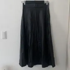 GRL 黒 フェイクレザーロングスカート