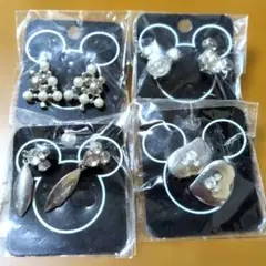 ディズニー　シルバーピアス　4個セット