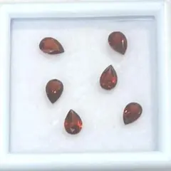 天然石 おまとめ ガーネット6個　約2.8ct　セット売り　ルース　裸石　宝石