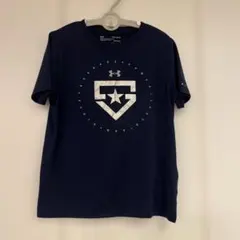 UNDER ARMOUR キッズ 半袖Tシャツ ネイビー YLGのサムネイル