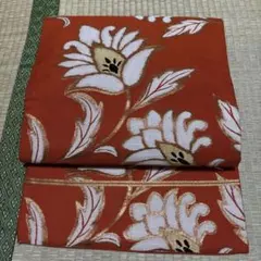 高級 正絹 洒落帯 名古屋帯 アンティーク 花柄 草花 植物 403 - メルカリ