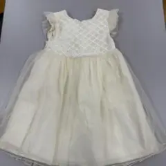 petit main フラワーチュールワンピース 100cm アイボリー　ドレスのサムネイル