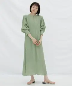Kastane カスタネ イージーシャーリングワンピース ピスタチオ 春服 F