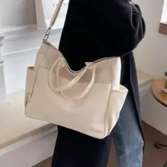 ホワイトキャンバストートバッグ　コットンバック　SHEIN