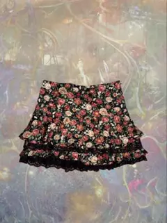 CECIL McBEE✮*。゜フリル付き花柄ミニスカート Y2K 平成ギャル