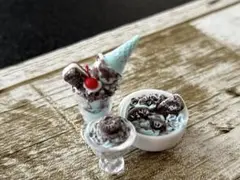 ［アイスクリームセット］ミニチュアスイーツ　20日までの出品