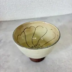 陶器　湯呑み茶碗　花柄のサムネイル