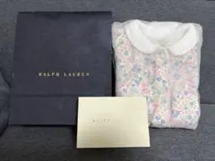 Ralph Lauren ピンク花柄ロンパース 70