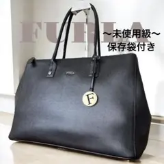 超美品　FURLA トートバッグ 黒 A4 ビジネスバッグ　トートバッグ　フルラ