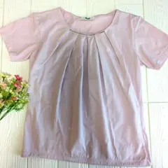 レディース半袖Tシャツ　ビーズ付き アベイル