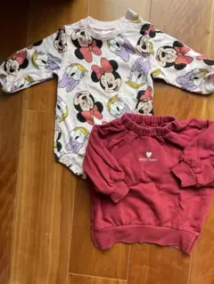 petit main futafuta 80サイズ トレーナー　ロンパースセット