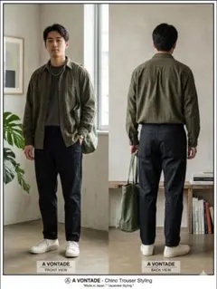 【名作】A VONTADE アボンタージ チノパン コットン ブラック S