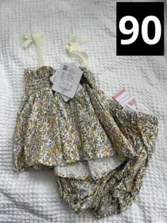 しまむら juo ジュオ セットアップ タンクトップ キャミソール 花柄