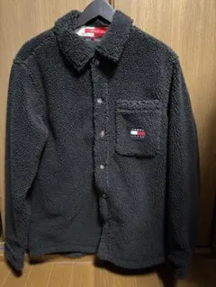 TOMMY JEANS ブラック フリースジャケット