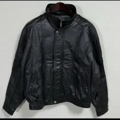 美品 90s WILSONS ブラックレザージャケット