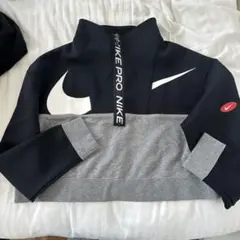 Nike DRI-FIT ハーフジップスウェット 黒/グレー