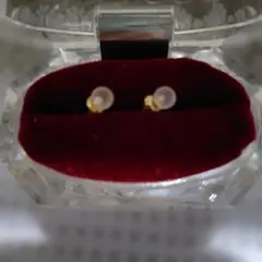 クリスタルクォーツつや消し水晶　 ピアス(両耳用)