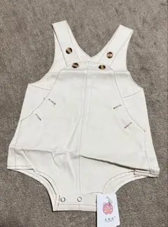 ベビー オーバーオール ロンパース 80cm ベージュ