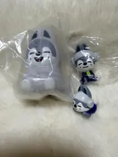 SKZOO ウルフチャン　ライトマスコット　サウナフィギュア　ふちふちころりん