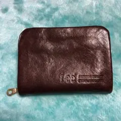 ら15● Lee小銭入れ 高級イタリアンソフトレザー ダークブラウン