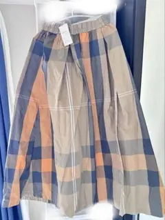 ap retro チェック柄ロングスカート