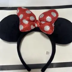ミニーマウス風カチューシャ スパンコール付き