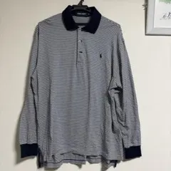 POLO GOLF 長袖ポロシャツ L ストライプ