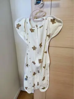スワドル　クマ柄　メッシュ　Lサイズ