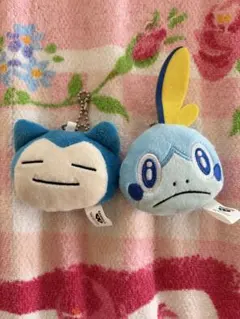 ポケモン　カビゴン　メッソン　ぬいぐるみキーホルダー　プライズ