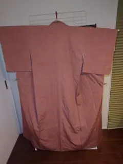 美品　しつけ付き　洗える着物　小紋　袷　Msize