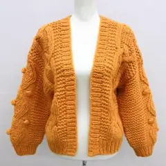 WCJ 若槻千夏 プロデュース ケーブル ニット カーディガン オレンジ 2025年最新】wc JAPAN レディース カーディガン・ボレロ